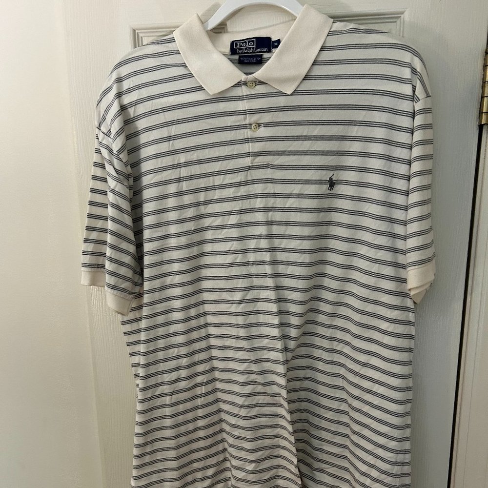 White and Gray Mens Polo